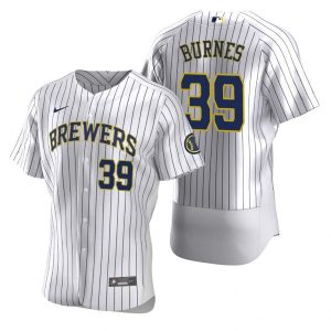Milwaukee Brewers #39 Corbin Burnes White Flex Base Stitched Jersey