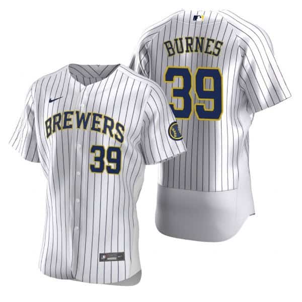 Milwaukee Brewers #39 Corbin Burnes White Flex Base Stitched Jersey