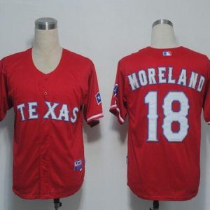 Rangers #18 Mitch Moreland Red Cool Base Stitched Jersey