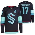 Seattle Kraken #17 Jaden Schwartz Navy Stitched Jersey