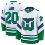 Carolina Hurricanes #20 Sebastian Aho White 2024-25 Throwback Stitched Jersey