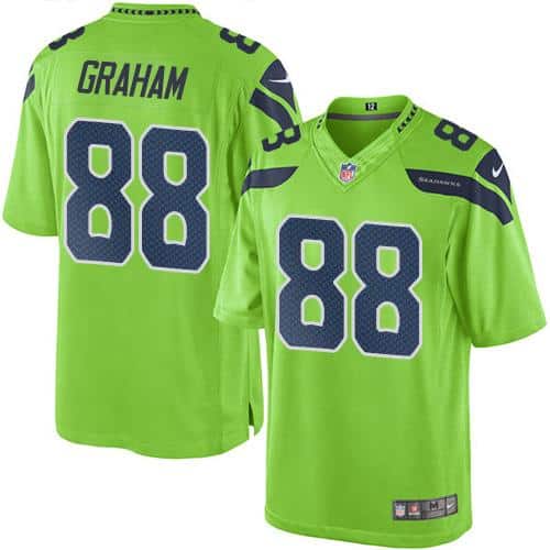 Seahawks #88 Jimmy Graham Green Stitched Limited Rush Nike Jersey