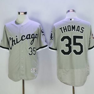 White Sox #35 Frank Thomas Grey Flexbase Authentic Collection Stitched Jersey