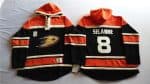 Ducks #8 Teemu Selanne Black Sawyer Hooded Sweatshirt Stitched Jersey
