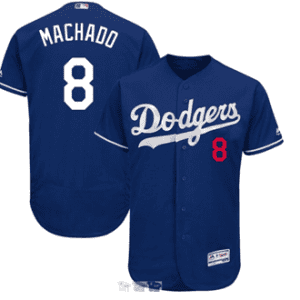 Los Angeles Dodgers #8 Manny Machado Blue Flexbase Player Stitched Jersey