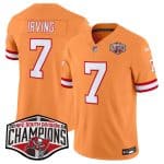 Tampa Bay Buccaneers #7 Bucky Irving Orange 2024 F.U.S.E. NFC South Division Champions Limited Stitched Jersey