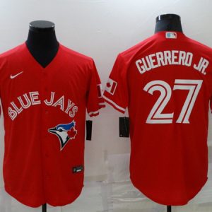 Toronto Blue Jays #27 Vladimir Guerrero Jr. Red Cool Base Stitched Jersey