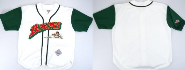 Buffalo Bisons Blank White Stitched Jersey