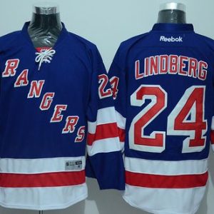 Rangers #24 Oscar Lindberg Blue Stitched Jersey