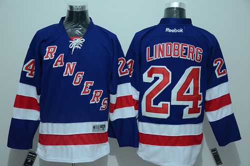 Rangers #24 Oscar Lindberg Blue Stitched Jersey