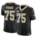 New Orleans Saints #75 Taliese Fuaga Black 2024 With Dradt Patch F.U.S.E. Vapor Limited Stitched Jersey