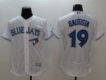 Blue Jays #19 Jose Bautista White Flexbase Authentic Collection Stitched Jersey