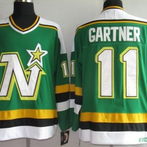 Stars #11 Mike Gartner Stitched Green CCM Throwback Jersey