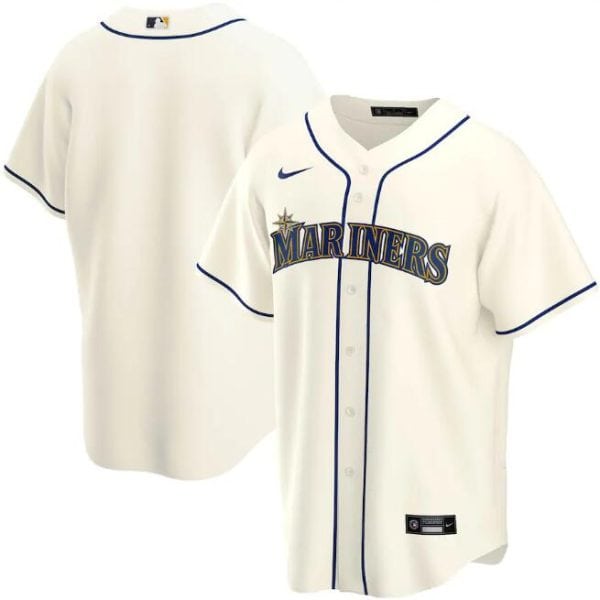 Seattle Mariners Customized Cream Cool Base Stitched Jersey