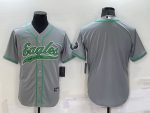 Philadelphia Eagles Blank Gray Cool Base Stitched Baseball Jersey