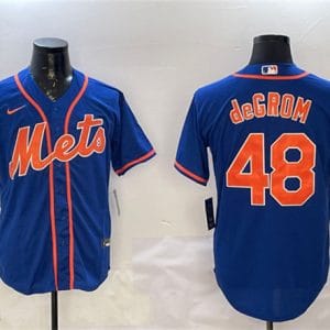 New York Mets #48 Jacob DeGrom Royal 2025 Spring Training Cool Base Stitched Jersey