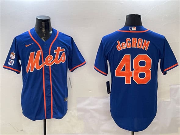 New York Mets #48 Jacob DeGrom Royal 2025 Spring Training Cool Base Stitched Jersey