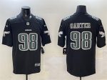 Philadelphia Eagles #98 Jalen Carter Black Fashion New Vapor Untouchable Limited Stitched Jersey