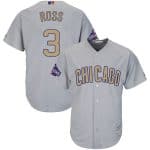 Chicago Cubs #3 David Ross World Series Champions Gold Program Cool Base Stitched Jersey