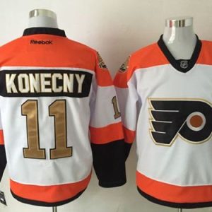 Flyers #11 Travis Konecny White 3rd Stitched Jersey