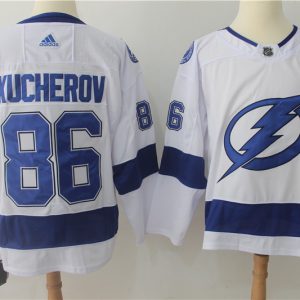 Tampa Bay Lightning #86 Nikita Kucherov White Stitched Adidas Jersey
