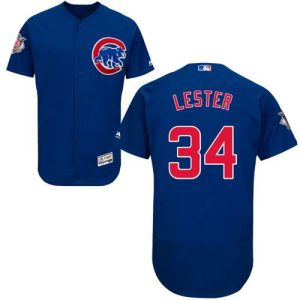 Cubs #34 Jon Lester Blue Flexbase Authentic Collection Stitched Jersey