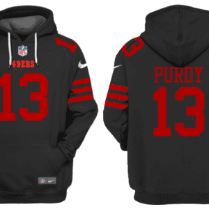 San Francisco 49ers #13 Brock Purdy Black Alternate Pullover Hoodie