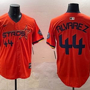 Houston Astros #44 Yordan Alvarez Orange 2025 City Connect Limited Stitched Jersey