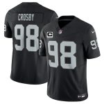 Las Vegas Raiders #98 Maxx Crosby Black 2025 F.U.S.E. With 4-Star C Patch Vapor Limited Stitched Jersey