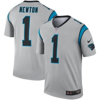 Carolina Panthers #1 Cam Newton Silver Inverted Legend Jersey