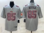 San Francisco 49ers #85 George Kittle Gray With Patch Atmosphere Fashion Stitched Jersey