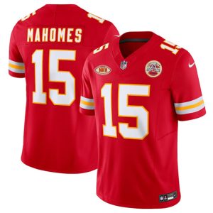 Kansas City Chiefs #15 Patrick Mahomes Red 2023 F.U.S.E. With "NKH" Patch Vapor Untouchable Limited Stitched Jersey