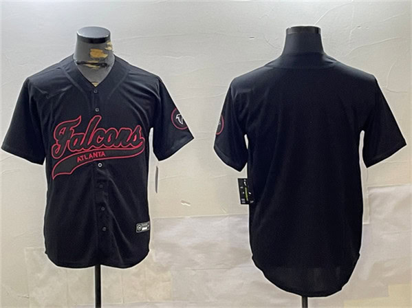 Atlanta Falcons Blank Black With Patch Cool Base Stitched Jersey