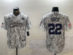 New York Yankees #22 Juan Soto 2024 Arctic Camo Stitched Jersey