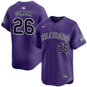 Colorado Rockies #26 Austin Gomber Purple Limited Stitched Jersey