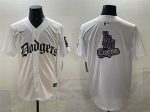 Los Angeles Dodgers Team Big Logo White 2025 LA Gothic Style Vapor Premier Limited Stitched Jersey