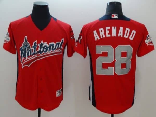 National League #28 Nolan Arenado Red 2018 All-Star Game Home Run Derby Jersey