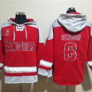 Los Angeles Angels #6 Anthony Rendon Red Ageless Must-Have Lace-Up Pullover Hoodie