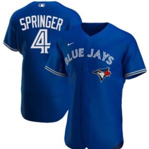 Toronto Blue Jays #4 George Springer Royal Flex Base Stitched Jersey