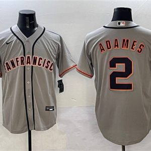 San Francisco Giants #2 Willy Adames Gray Cool Base Stitched Jersey