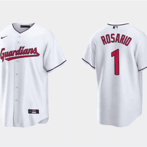 Cleveland Guardians #1 Amed Rosario White Cool Base Stitched Jersey