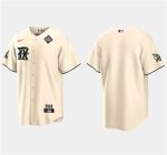 Texas Rangers Blank Cream 2023 World Series City Connect Stitched Jersey
