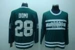 Maple Leafs #28 Tie Domi Stitched Greem CCM Throwback Jersey