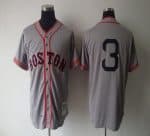 Mitchell And Ness 1936 Red Sox #3 Jimmie Foxx Grey Throwback Stitched Jersey