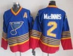Blues #2 Al MacInnis Light Blue Red CCM Throwback Stitched Jersey