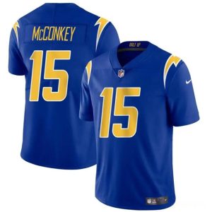 Los Angeles Chargers #15 Ladd McConkey Royal 2024 Draft Vapor Limited Stitched Jersey