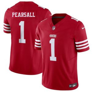 San Francisco 49ers #1 Ricky Pearsall Red 2025 F.U.S.E. Vapor Untouchable Limited Stitched Jersey