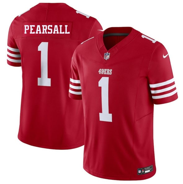 San Francisco 49ers #1 Ricky Pearsall Red 2025 F.U.S.E. Vapor Untouchable Limited Stitched Jersey