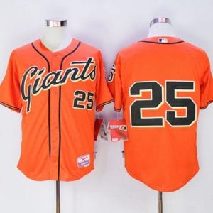 Giants #25 Barry Bonds Orange Alternate Cool Base Stitched Jersey
