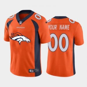 Denver Broncos Customized Orange Team Big Logo Limited Stitched Jersey